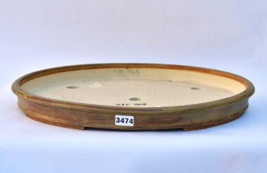 Handgetöpferte, ovale Schale