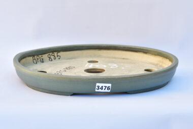 Ovale, handgetöpferte Schale